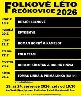 Koncert Romana Horkého a skupiny Kamelot na festivalu Folkové léto Řečkovice v Amfiteátru Bývalý pivovar v Brně. KULTINO*