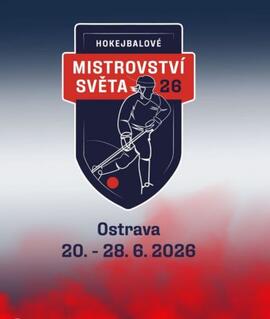 Český národní hokejbalový tým bojuje na domácím Mistrovství světa 2026 v Ostravar Aréně před zaplněnými tribunami. KULTINO*