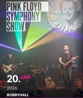 Rocková kapela Floyds a symfonický orchestr na pódiu Zoner BobyHall v Brně během velkolepé Pink Floyd Symphony Show s lasery. KULTINO*