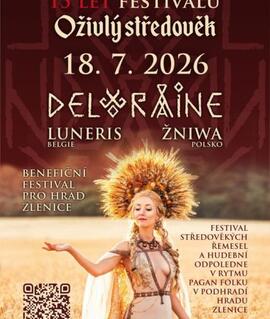Benefiční festival řemesel a hudby Oživlý středověk 2026 v podhradí zříceniny hradu Zlenice u řeky Sázavy. KULTINO*