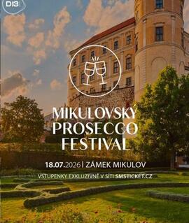 Degustace šumivého vína prosecco a škola sabrage v zámecké zahradě v Mikulově s výhledem na Svatý kopeček. KULTINO*
