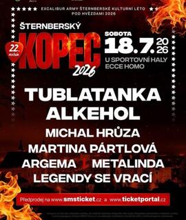 Zaplněný areál rockového festivalu Šternberský kopec u sportovní haly Ecce Homo během koncertu kapely Tublatanka. KULTINO*