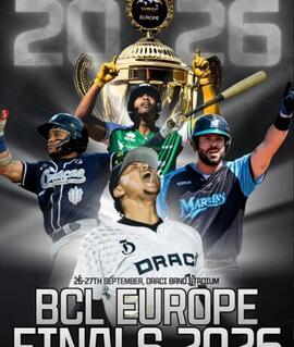 Turnaj Baseball Champions League Europe Final Four 2026 za účasti týmů Draci Brno, Curaçao Neptunus, Parma a Tenerife Marlins v YD Aréně v Brně. KULTINO*