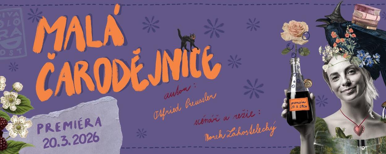 Mal čarodejnice, činohra, děti, pro děti, premiéra, Divadlo Radost, pohádka, dobrodružství, Otfried Preußler, Marek Zákostelecký, Eva Kolomazníková, Brno, *Magazín KULTINO 