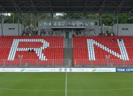 Pohled na fotbalový stadion ShipEx aréna v Brně na Srbské, kde hraje své domácí zápasy klub Artis Brno a Zbrojovka Brno. KULTINO*.